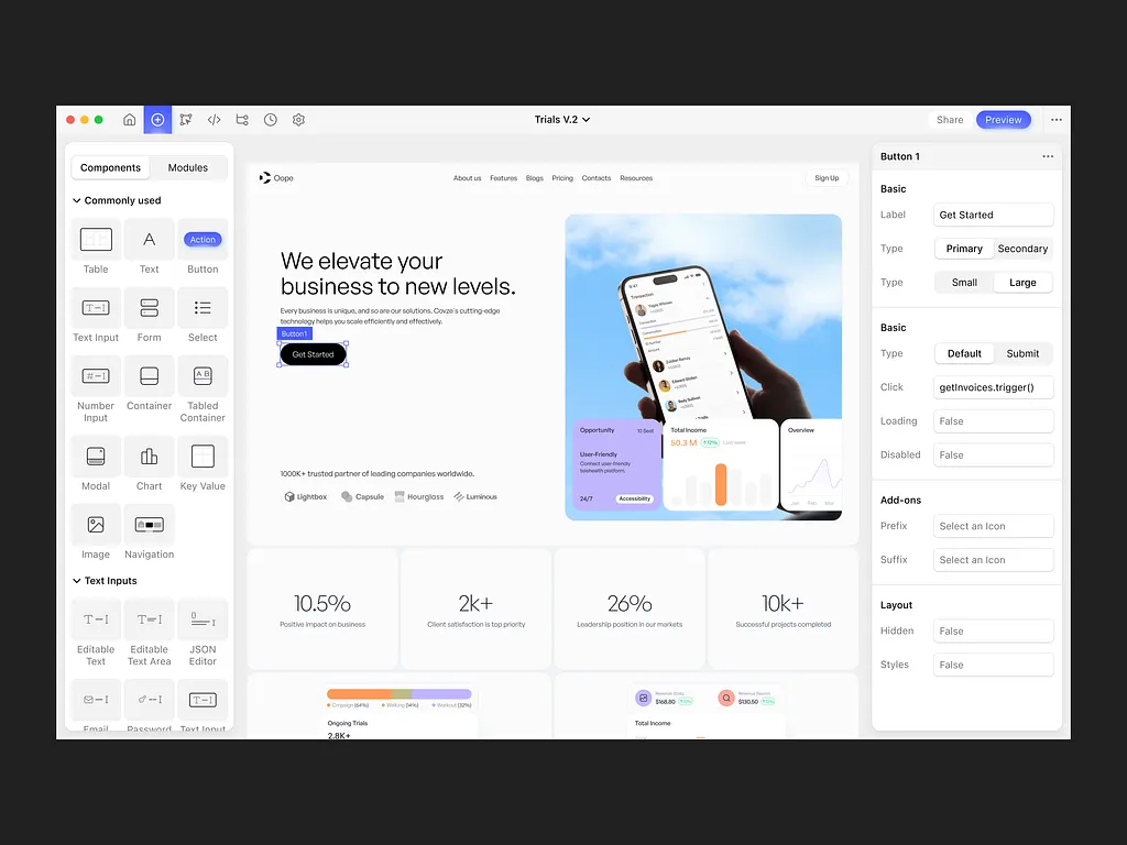 Low-code website is a trend in software development in 2025