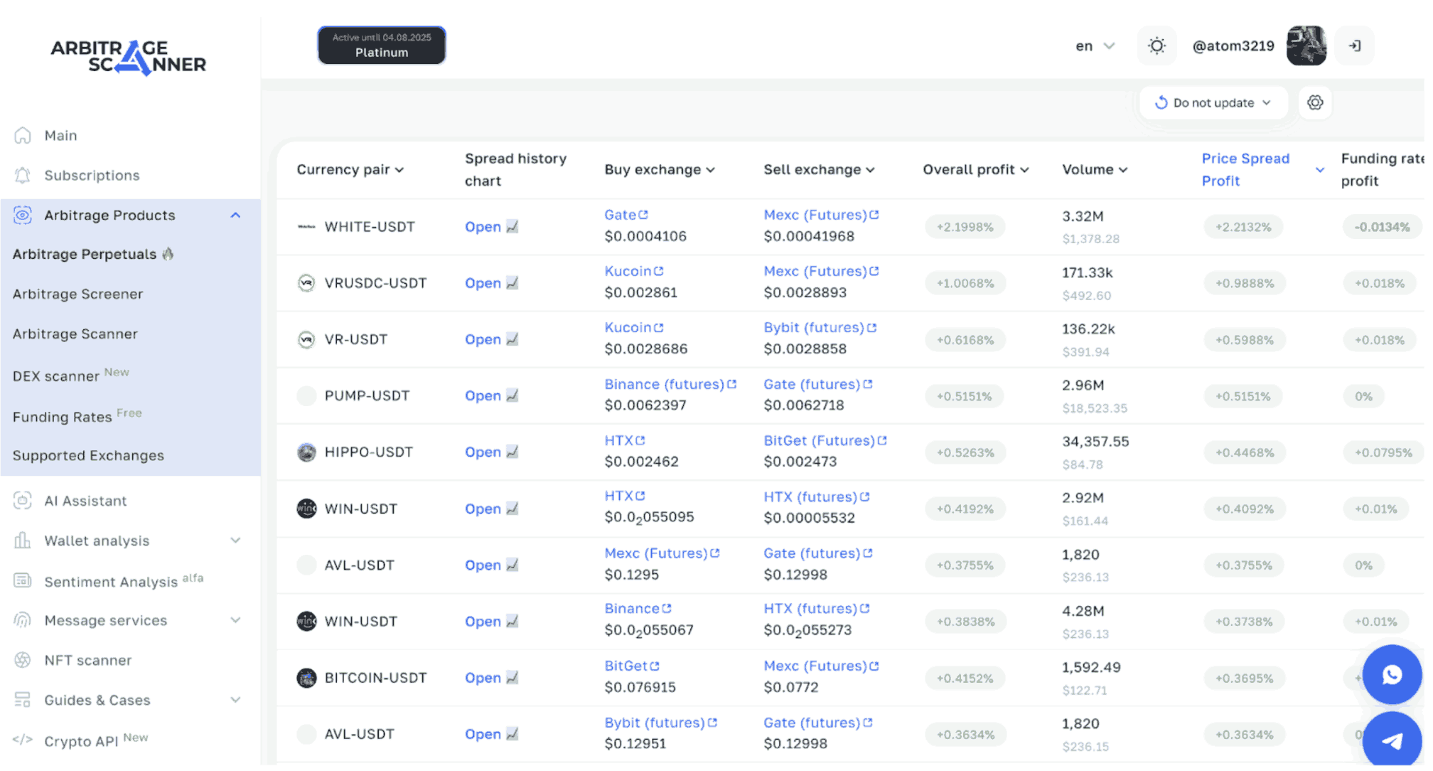ArbitrageScanner - Best AI cryptobot