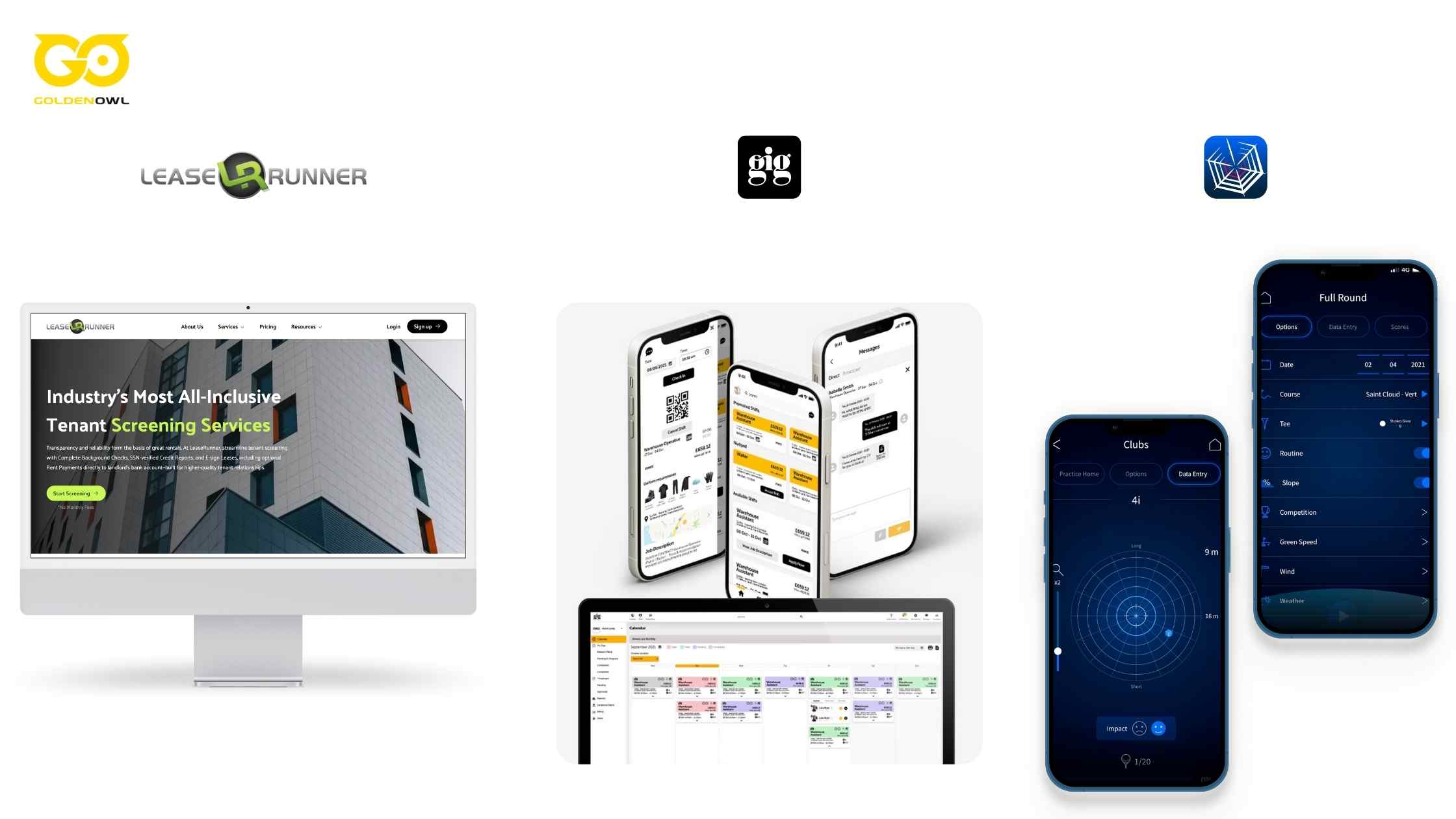 Inspiring Mobile App and Web App Examples by Golden Owl