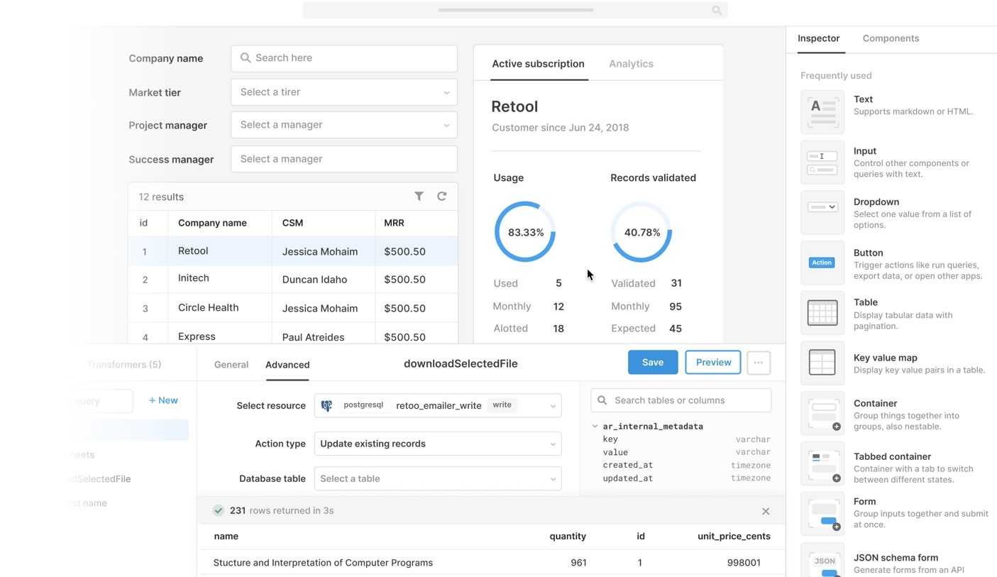 Platforms for General Web Applications: Retool