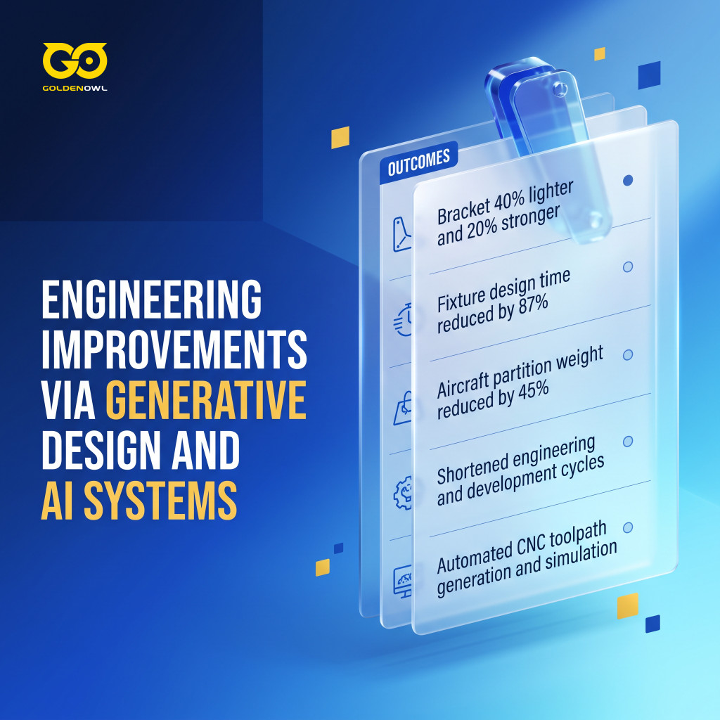 List of design and engineering outcomes achieved with generative AI