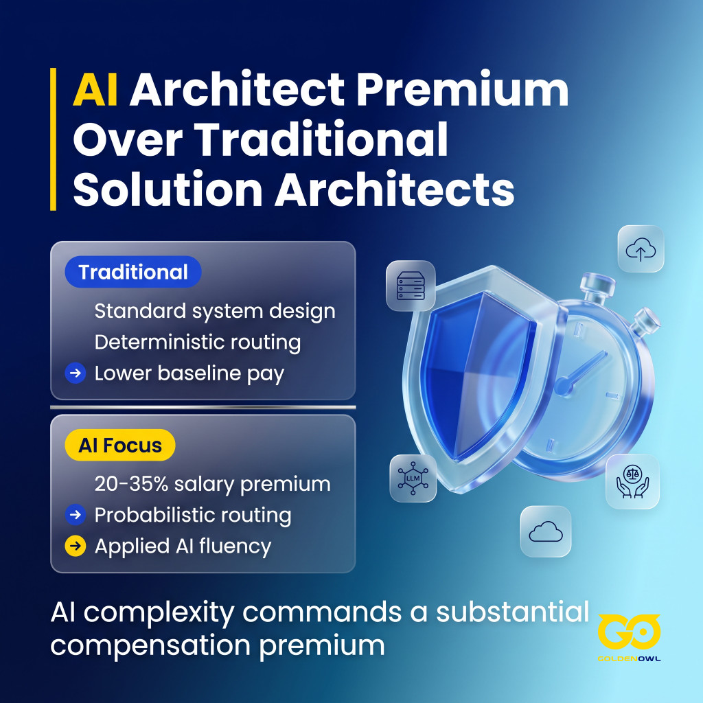 Comparison of AI solution architect and traditional solutions architect pay.