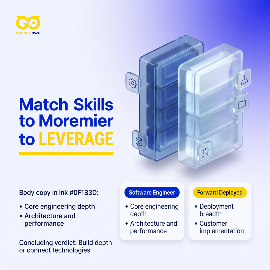 Two engineers compare system architecture work with customer-focused technology implementation.
